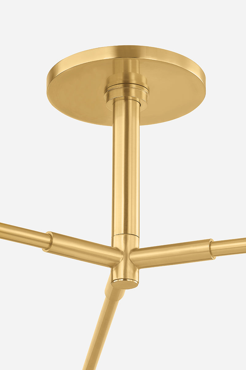 Oswald Semi Flush close up of metal base