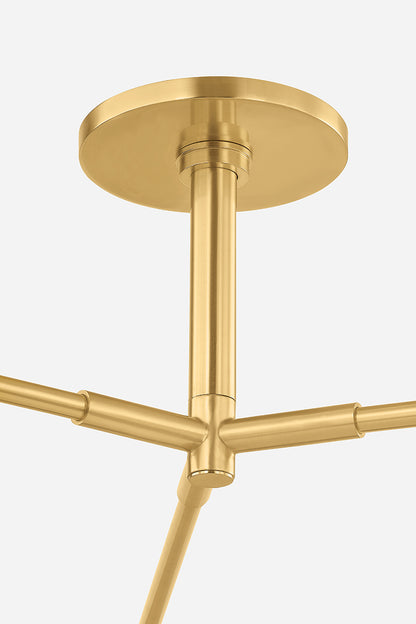 Oswald Semi Flush close up of metal base