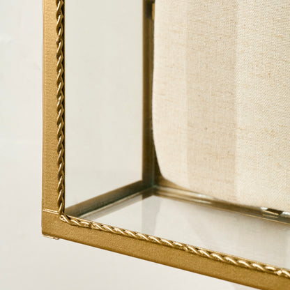 Your Story Brass Display Cabinet up close