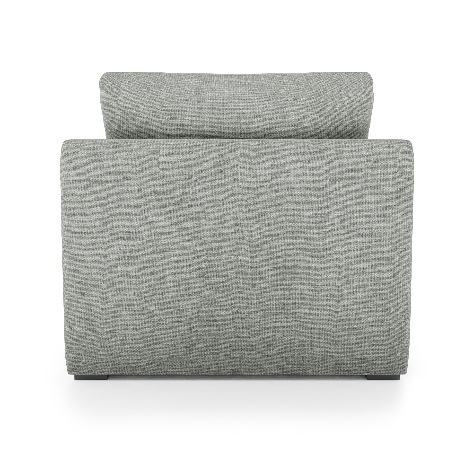 Serene Chair - dove grey linen back view