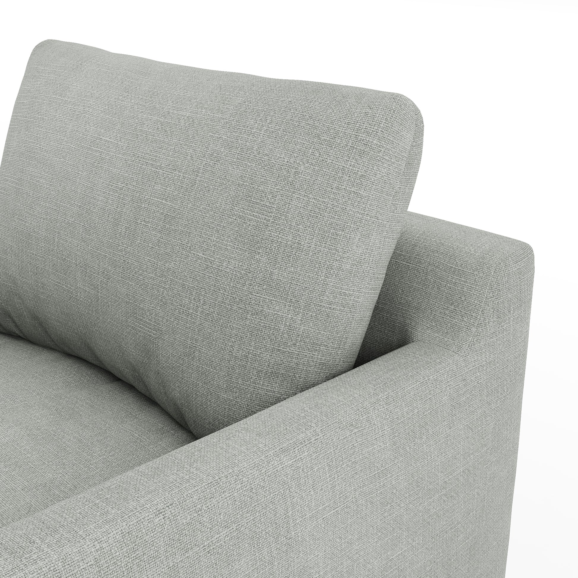 Serene Chair - dove grey linen close up