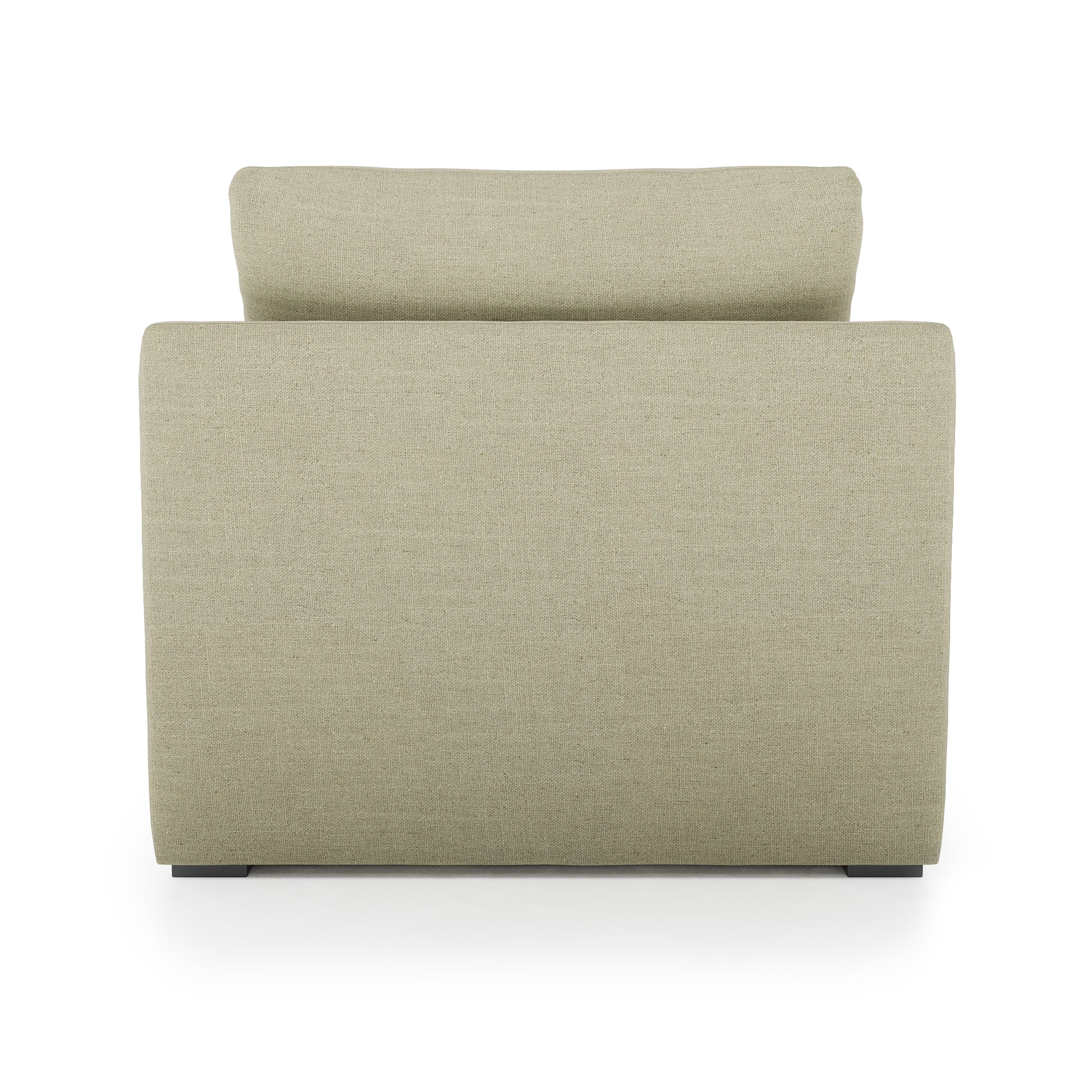 Serene Chair - khaki linen back view