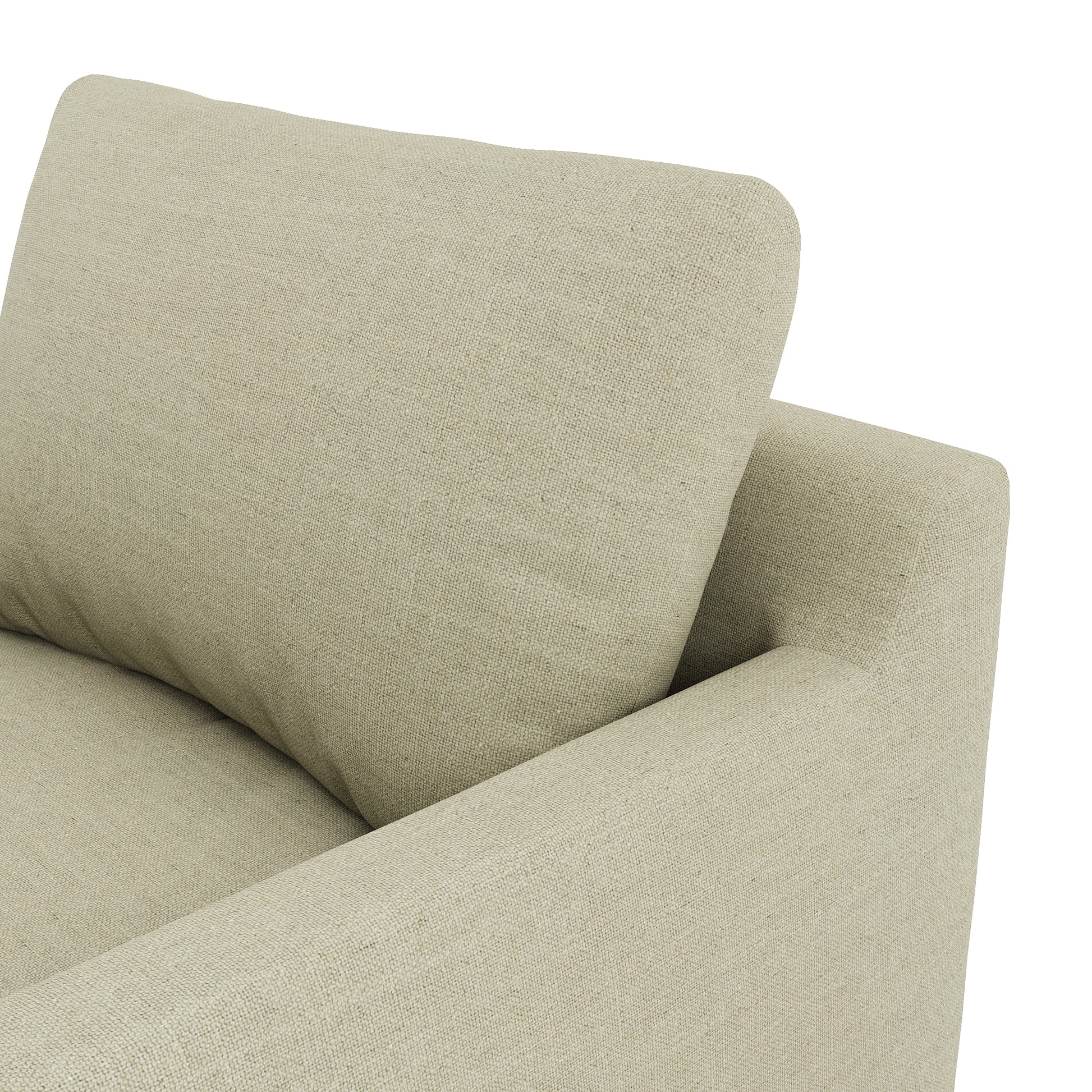 Serene Chair - khaki linen close up