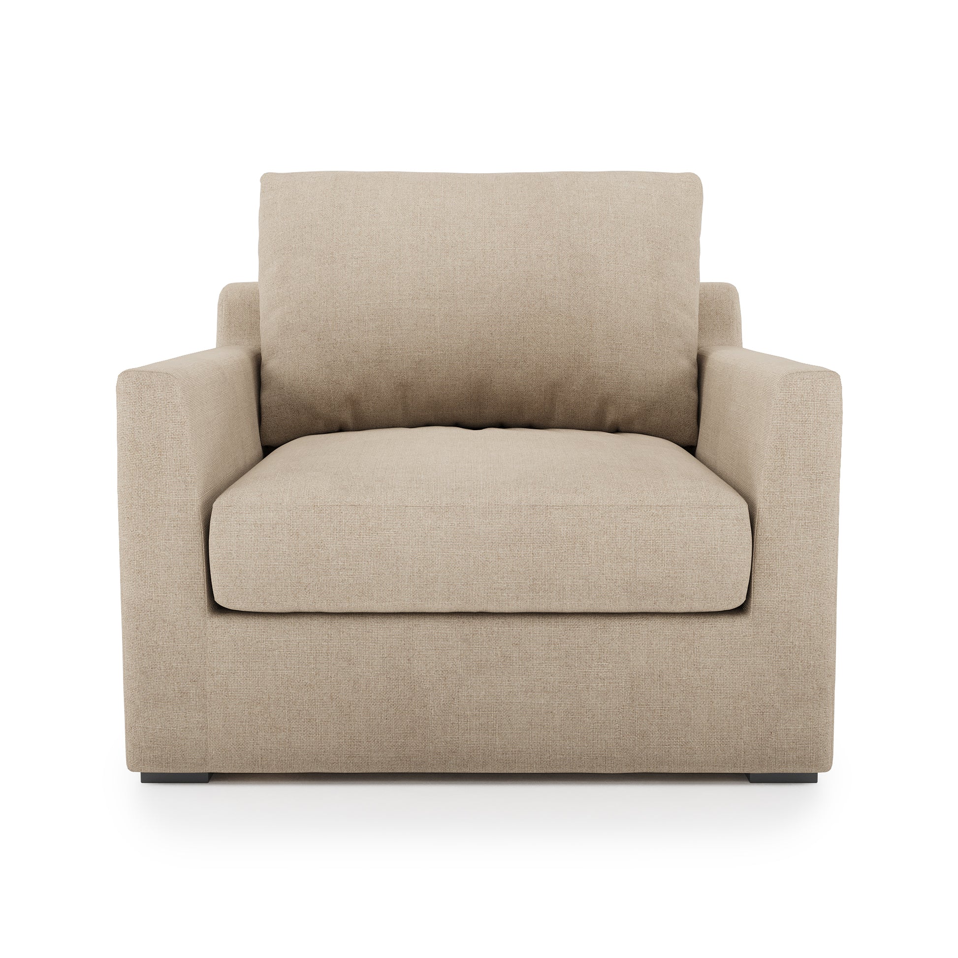 Serene Chair - natural linen front view