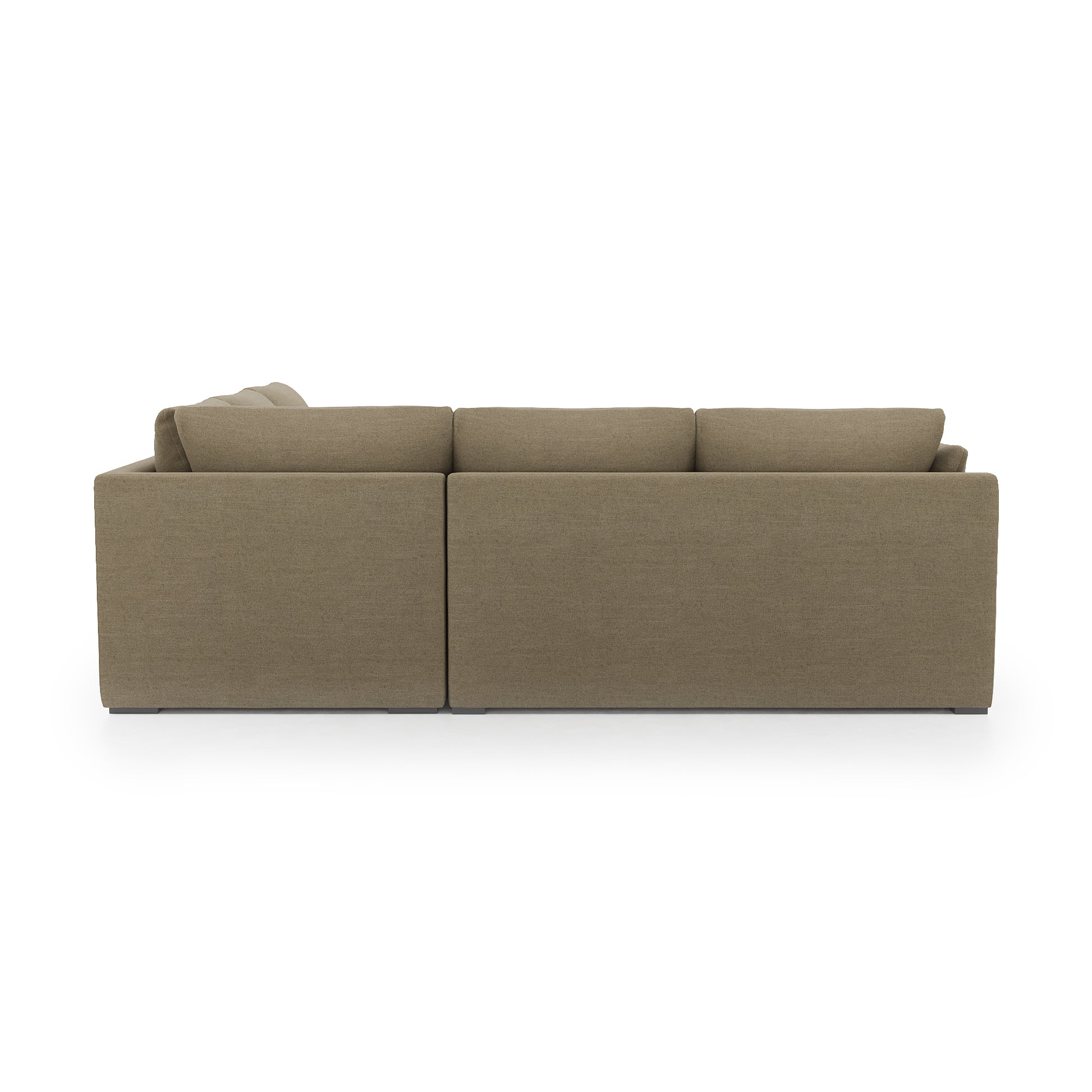 Serene Sectional mocha linen back view