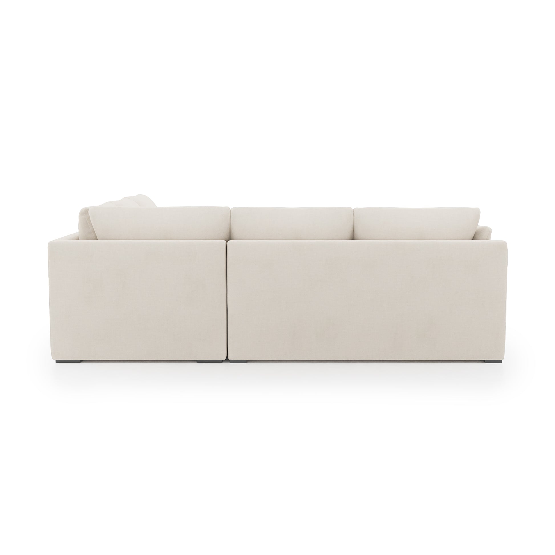 Serene Sectional ivory linen back view