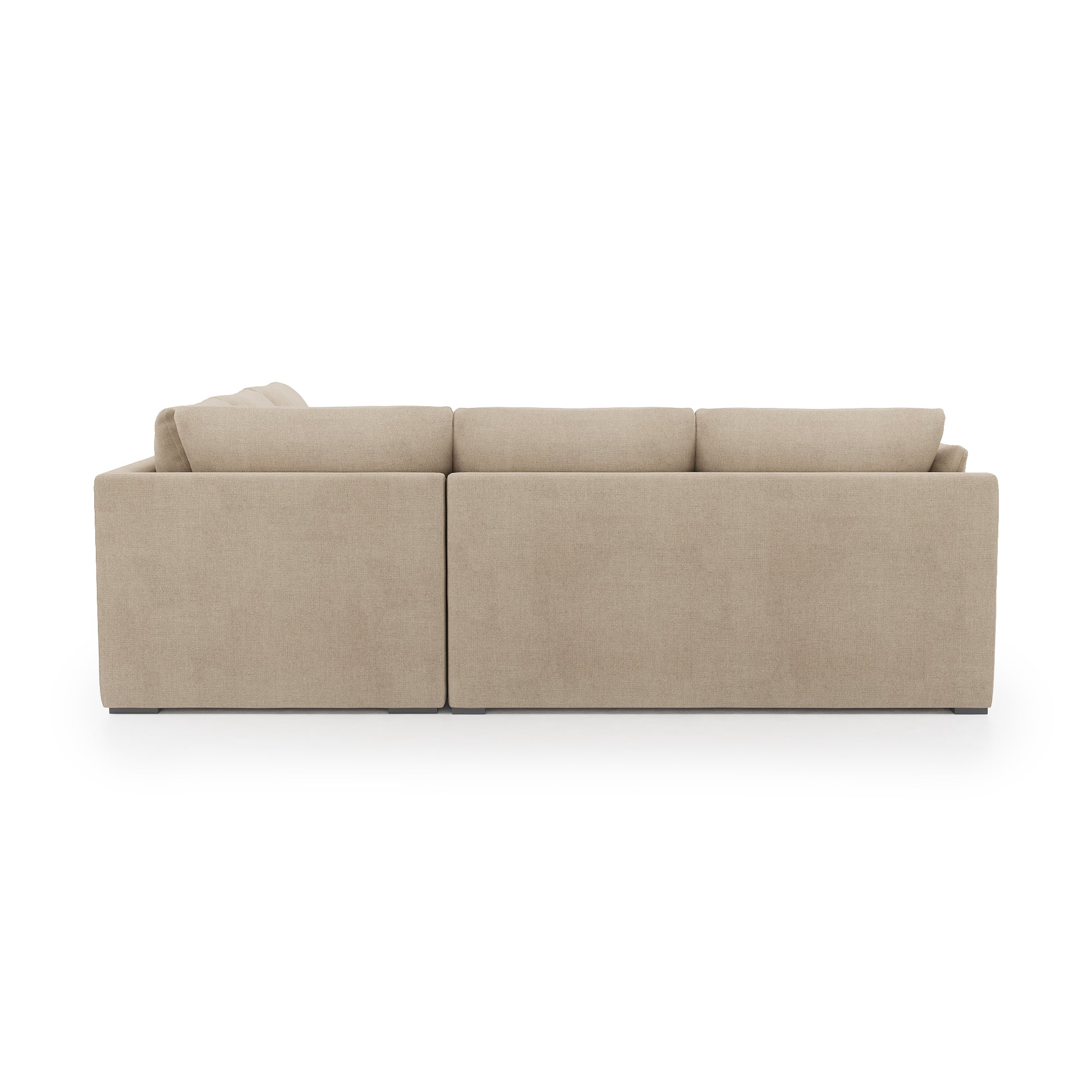 Serene Sectional natural linen back view