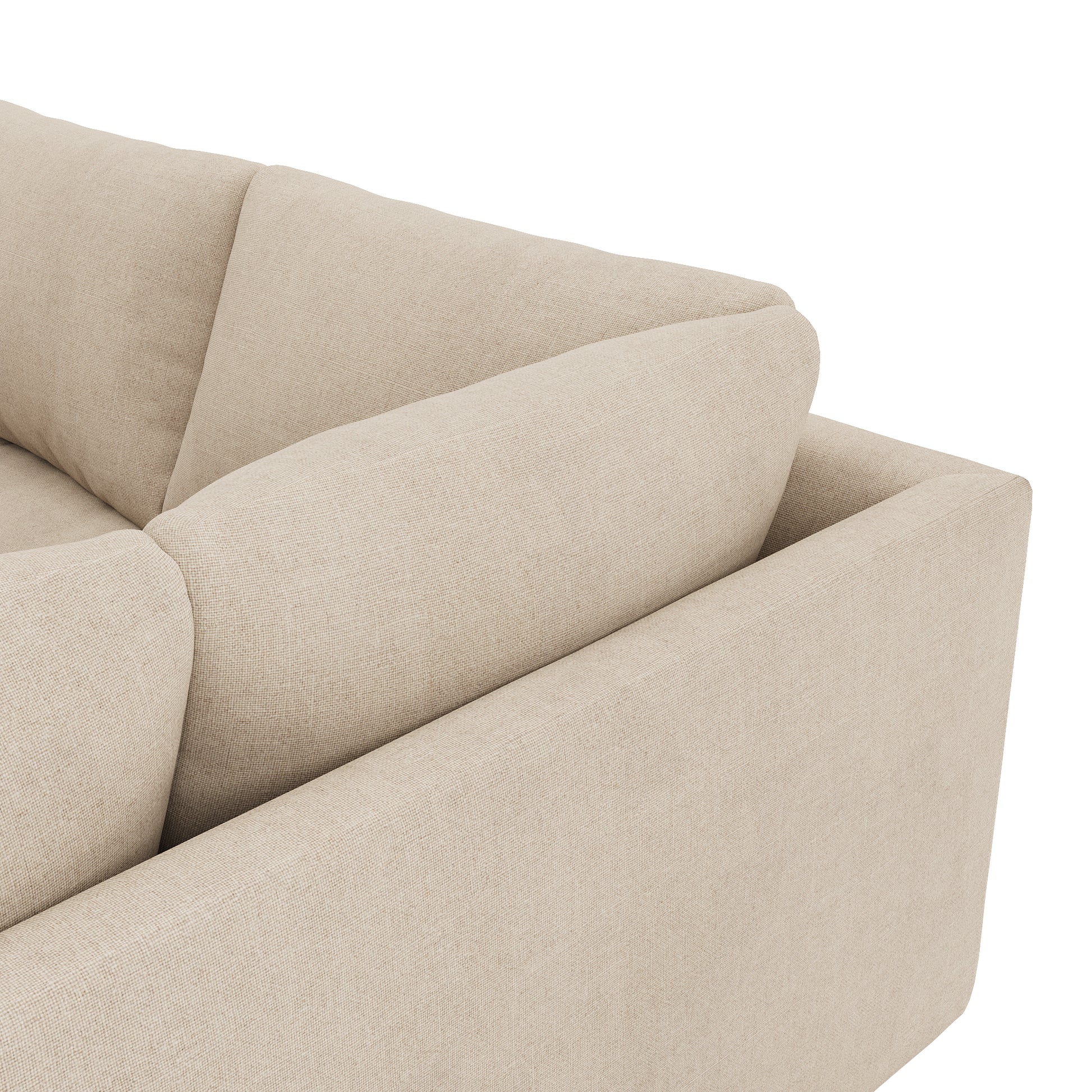 Serene Sectional natural linen close up