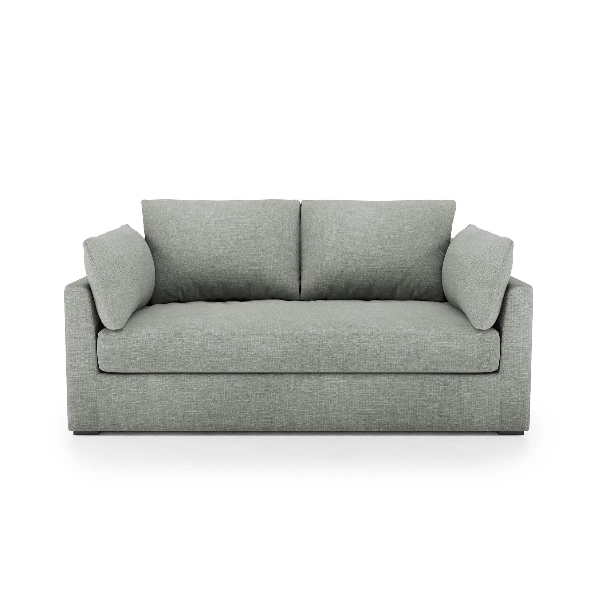 Serene Sofa dove grey linen front view