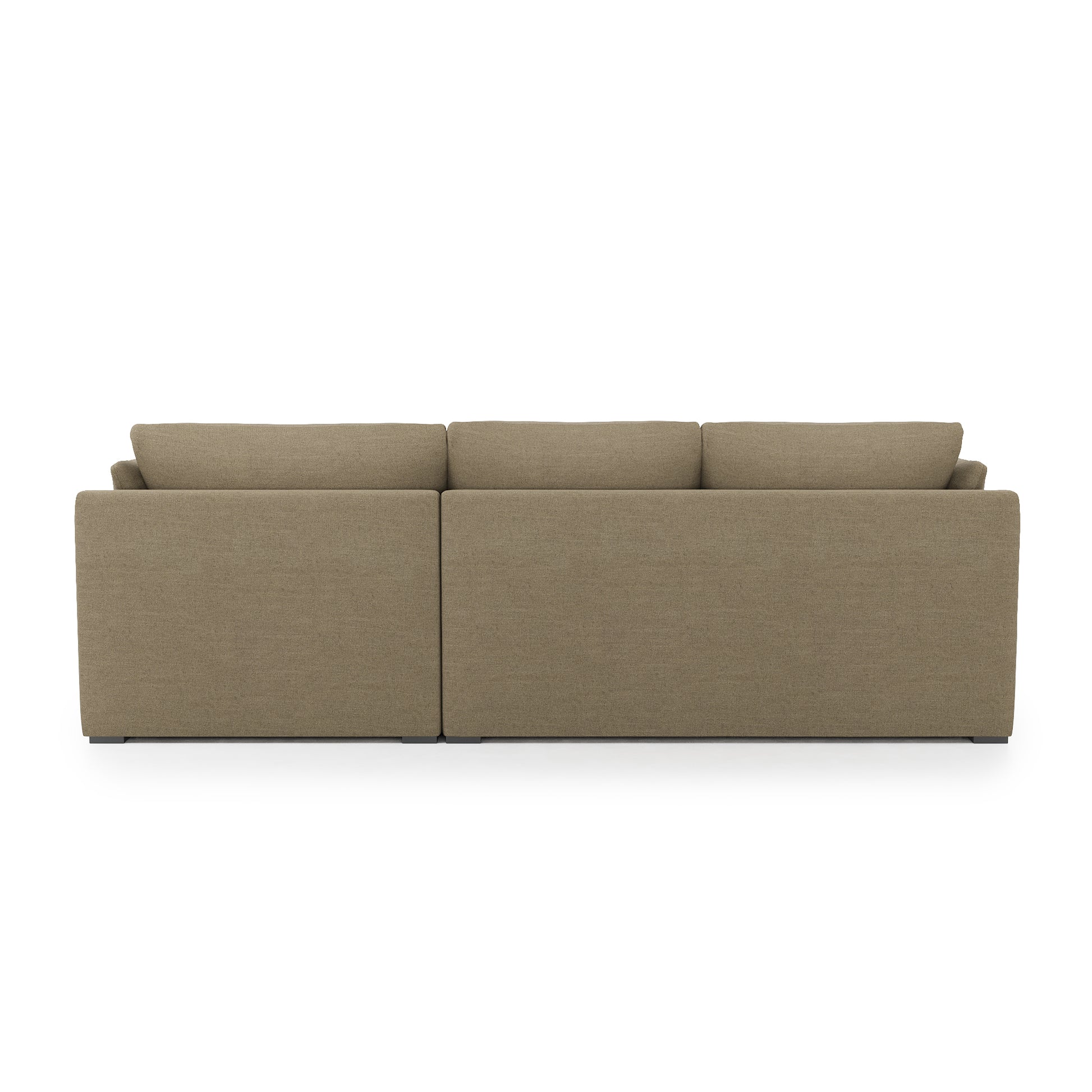 Serene 2 Piece Sectional - mocha linen back view