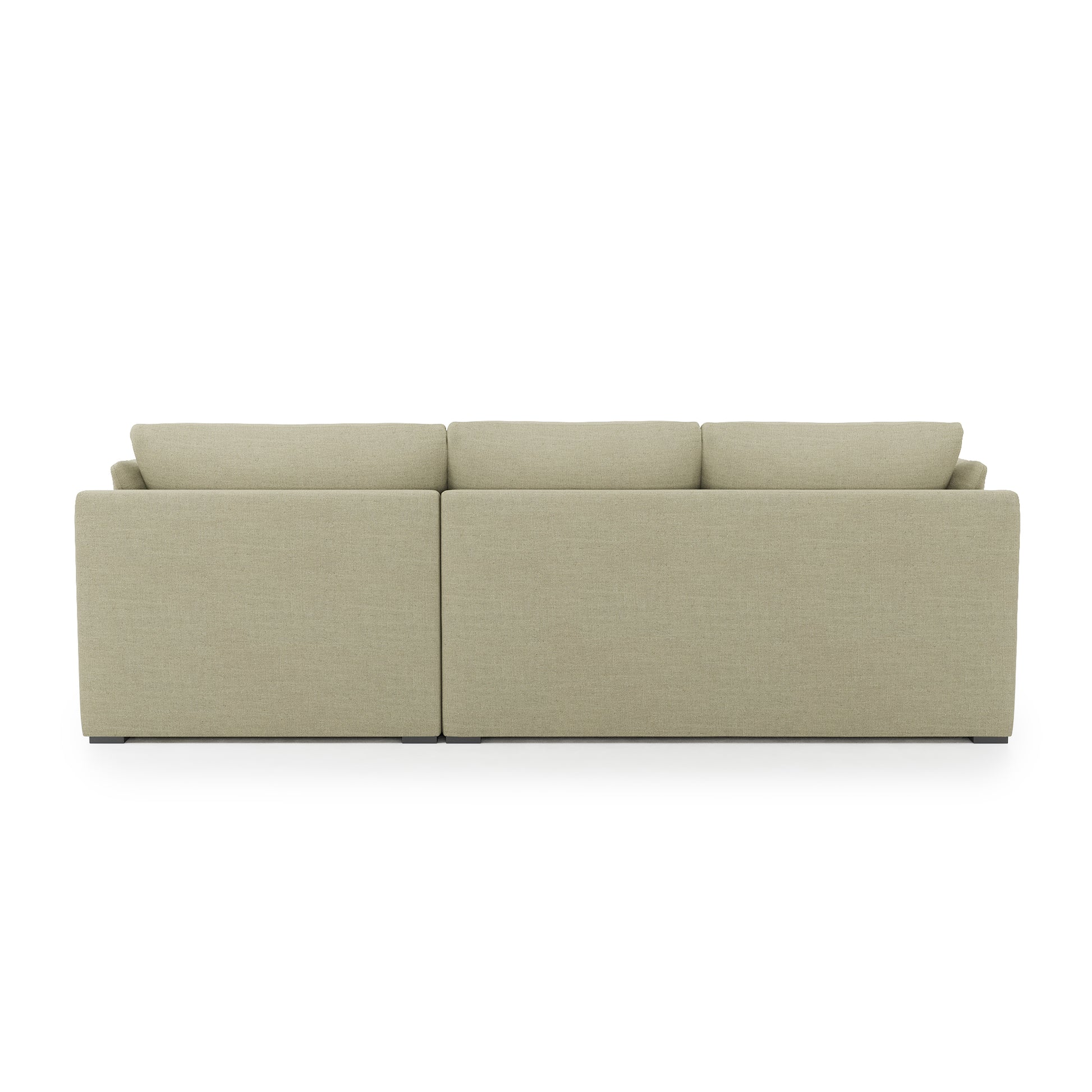 Serene 2 Piece Sectional - khaki linen back view