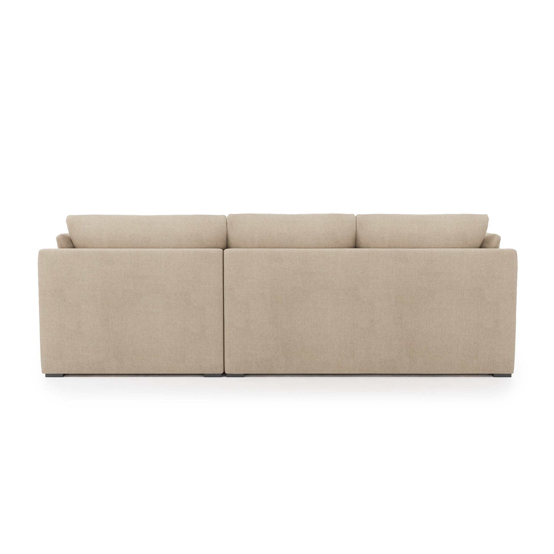 Serene 2 Piece Sectional - natural linen back view