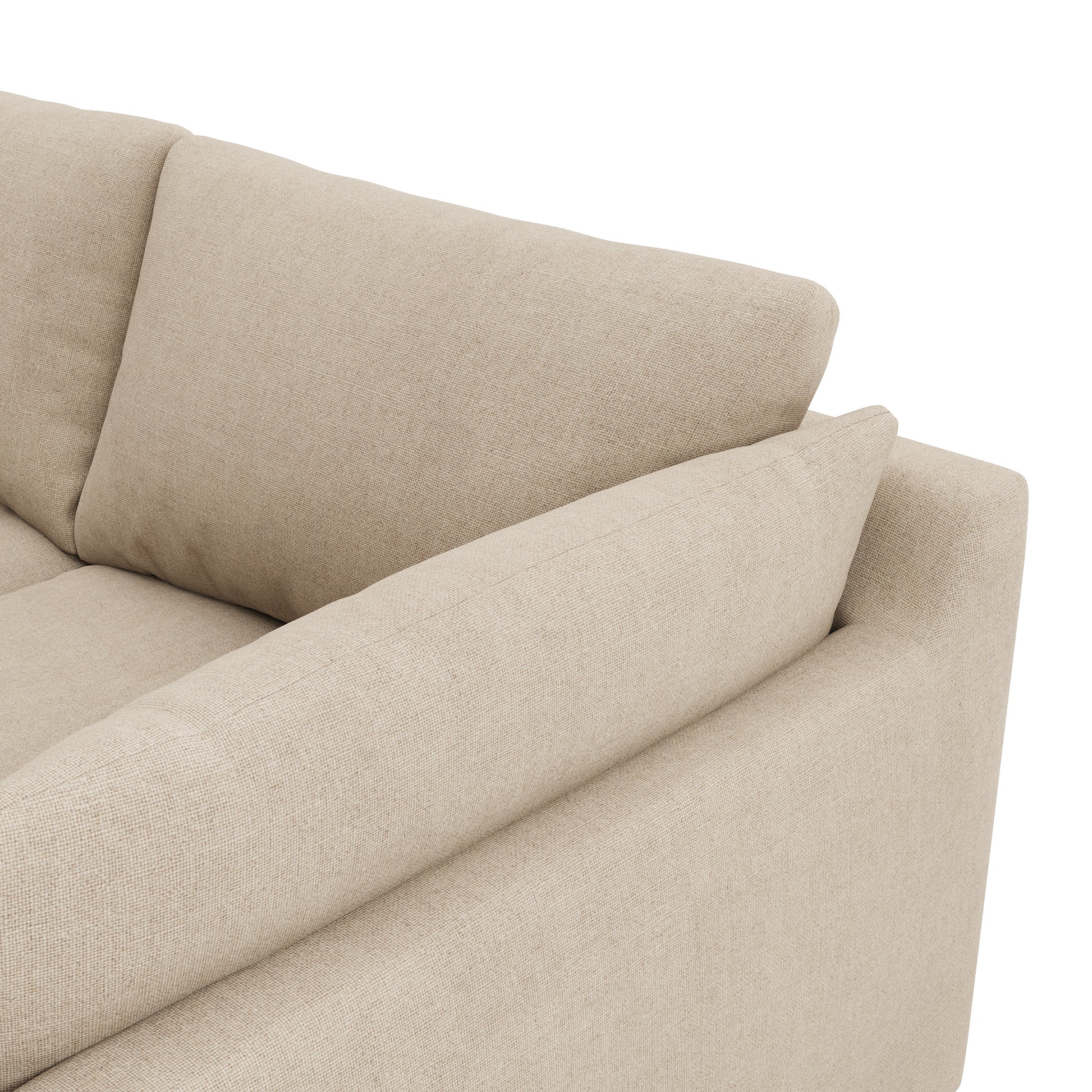 Serene 2 Piece Sectional - natural linen close up