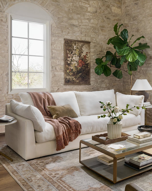 Serene sofa in a living room