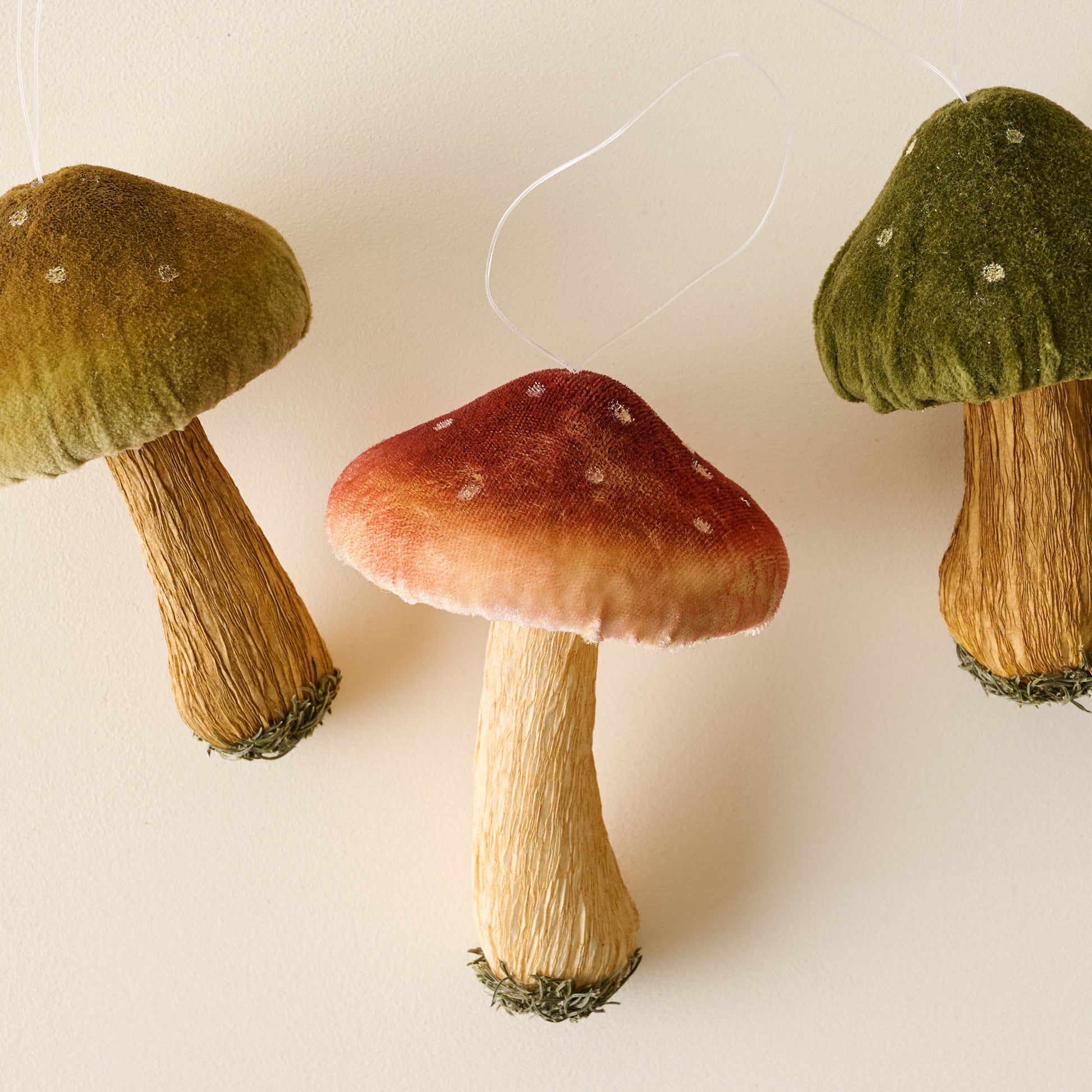 Wild Mushroom Ornament, Set of 3