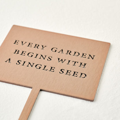 Single Seed Mini Garden Stake shown laying down