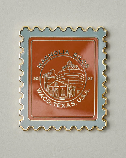 Magnolia Stamp Enamel Magnet