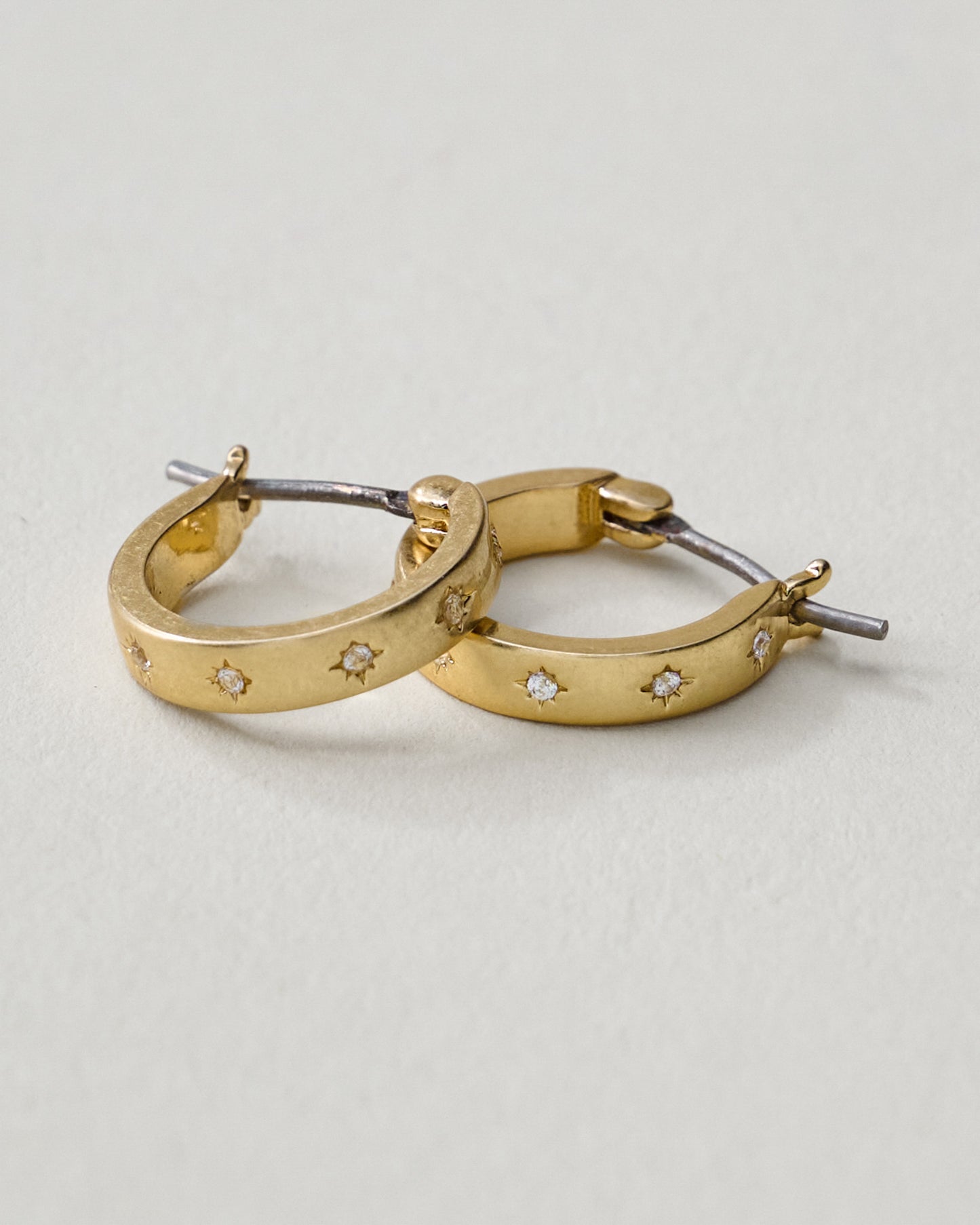 Magnolia Starburst Earring Hoops 12MM