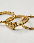Magnolia Starburst Heart Ring Set