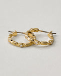 Magnolia Starburst Link Earring Hoops 15MM