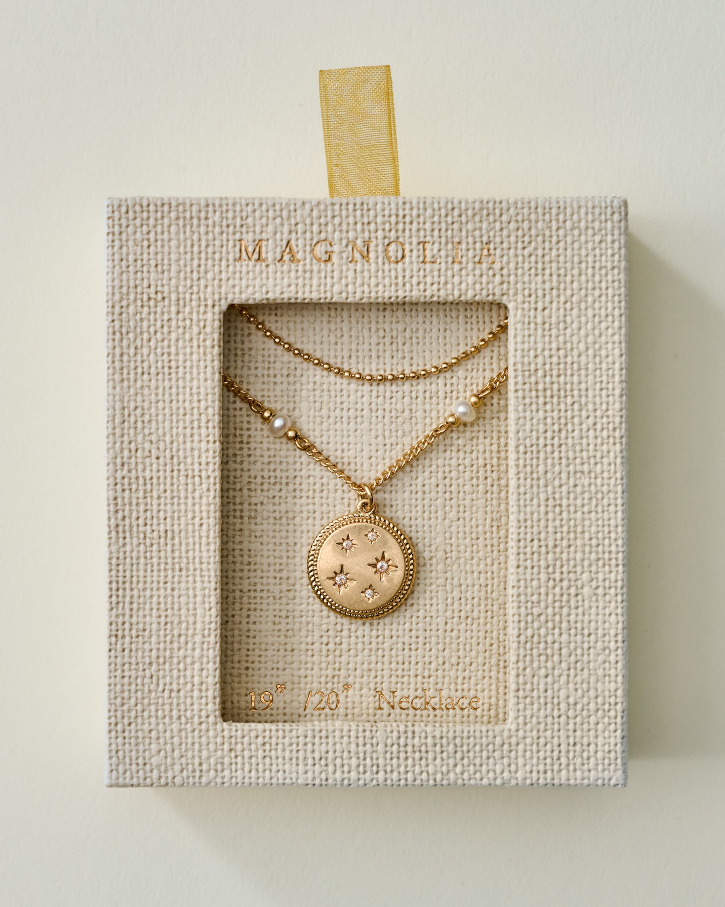 Magnolia Starburst Pearl Pendant Necklace Set
