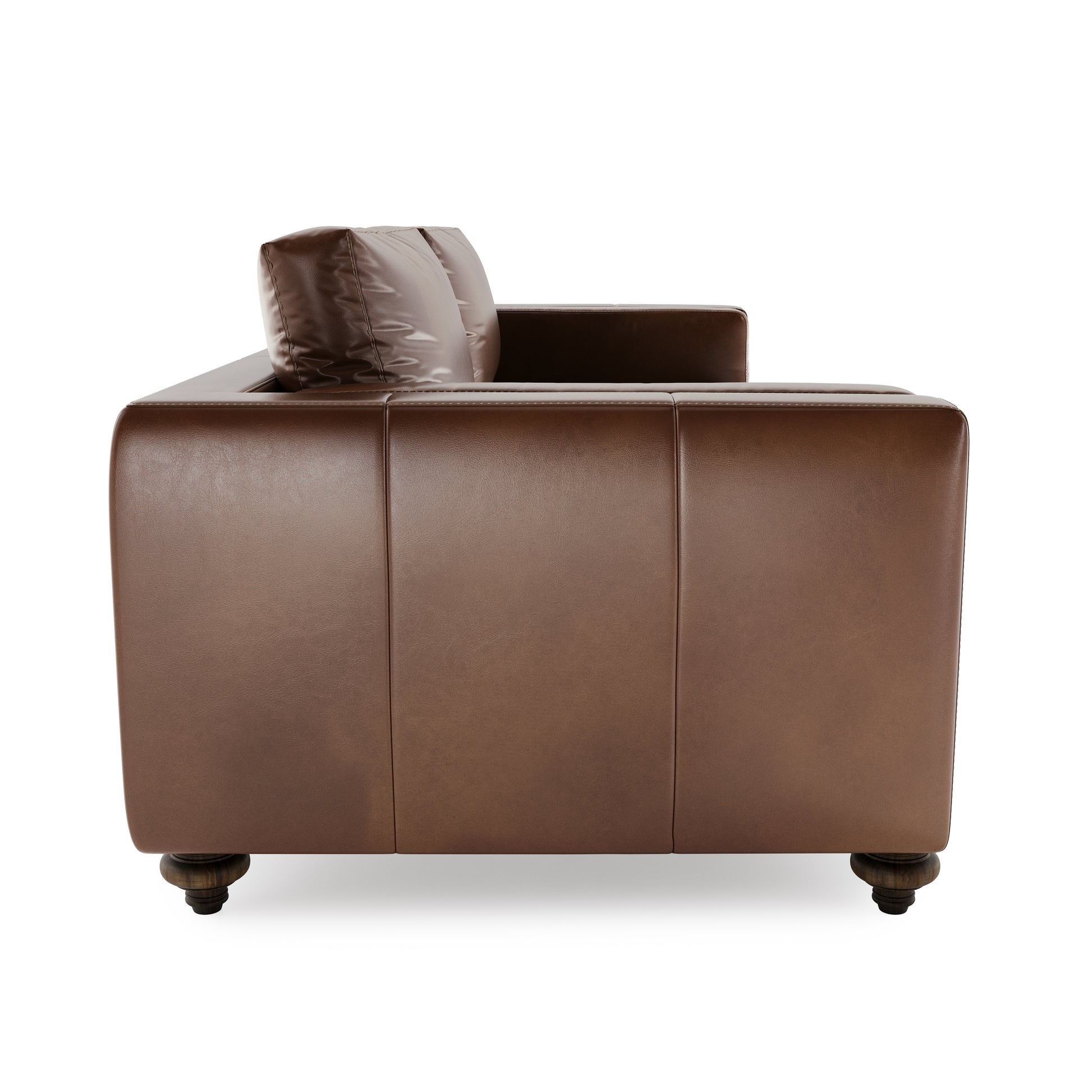 Andrews Leather Sofa side view