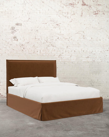 Simone Velvet Slipcover Bed