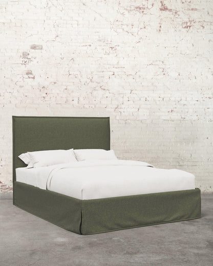 Simone Linen Slipcover Bed