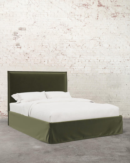 Simone Velvet Slipcover Bed