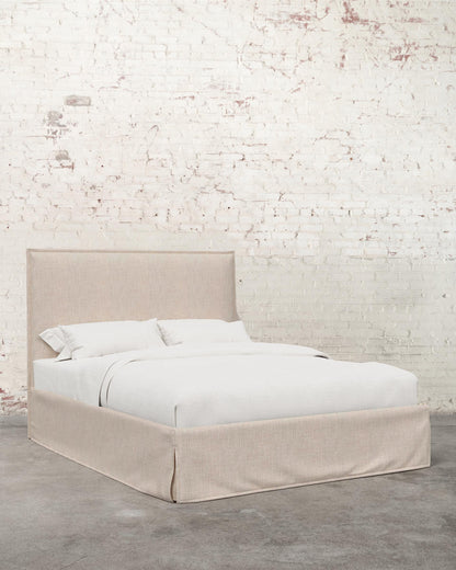 Simone Linen Slipcover Bed