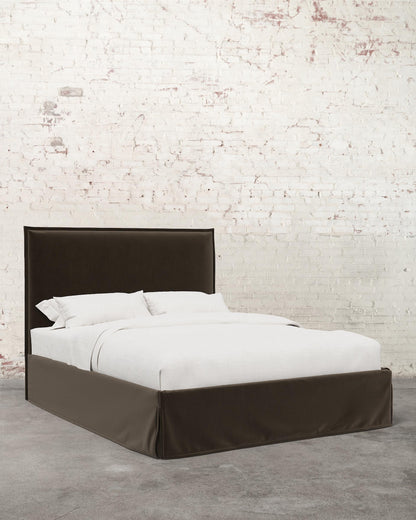 Simone Velvet Slipcover Bed