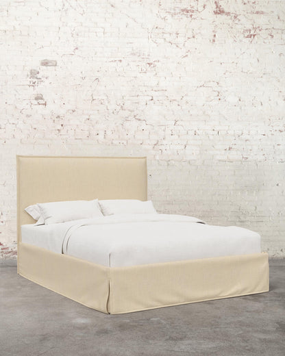 Simone Linen Slipcover Bed