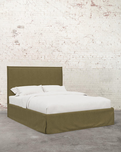 Simone Linen Slipcover Bed
