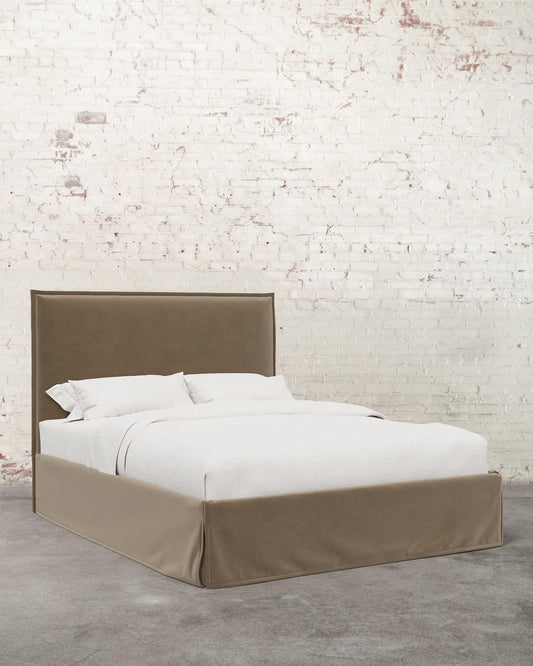 Simone Velvet Slipcover Bed