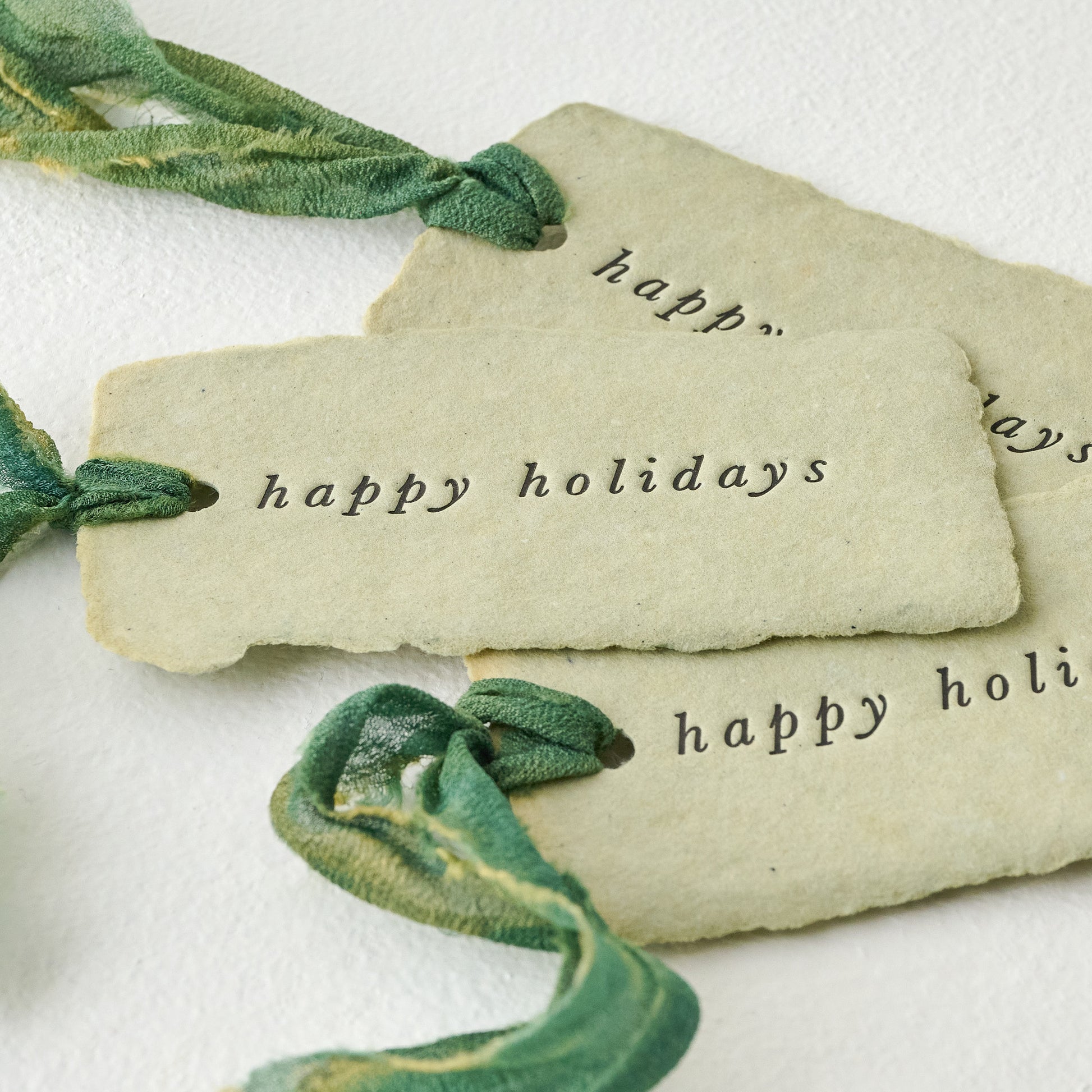 Happy Holidays Gift Tags up close
