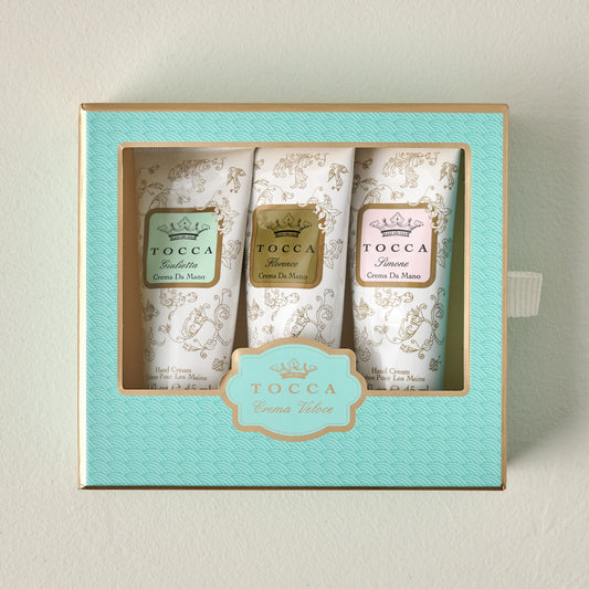 Tocca Garden Collection Crema Veloce 2025 shown in box