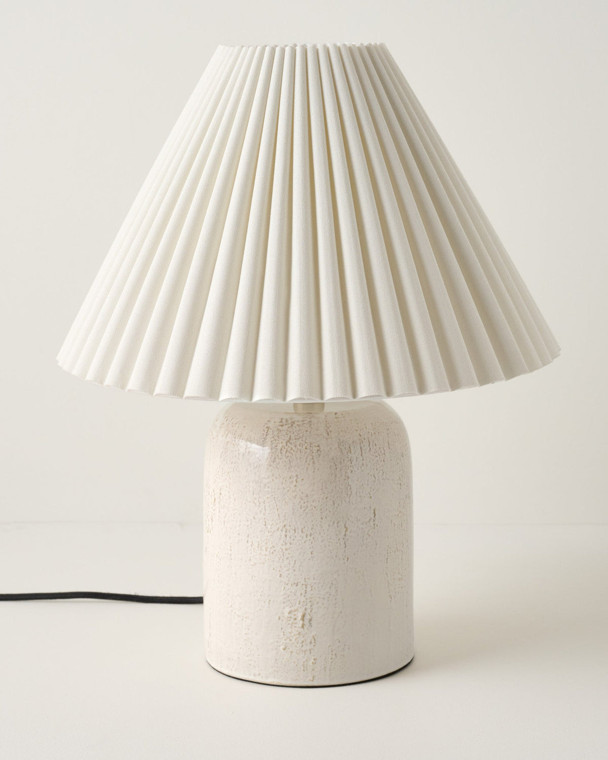 Farrah Table Lamp - Textured Cream, Empire Scallop Shade