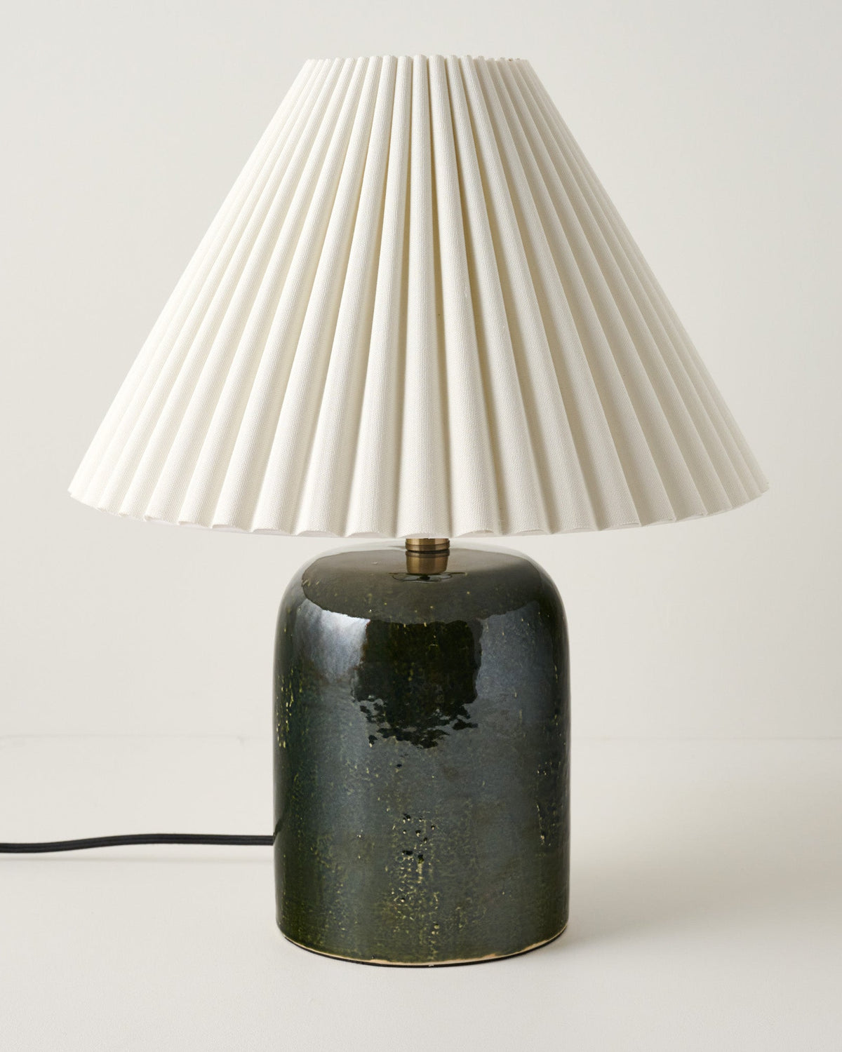 Farrah Table Lamp - Textured Green, Empire Scallop Shade