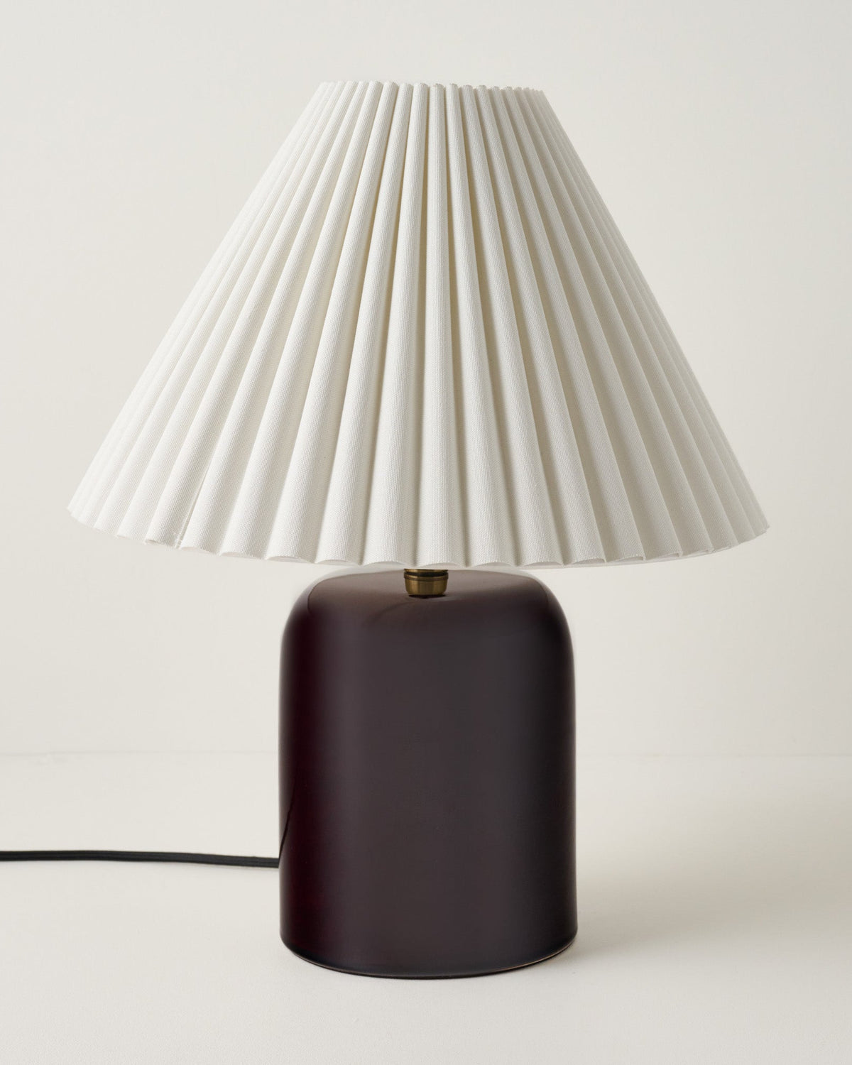 Farrah Table Lamp - Deep Burgundy, Empire Scallop Shade