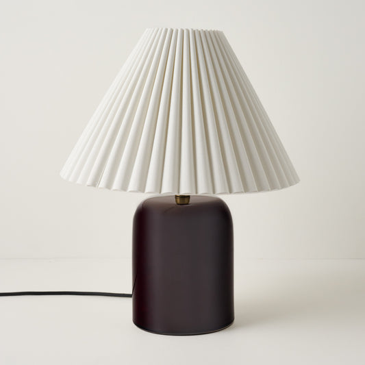 Farrah Table Lamp - Deep Burgundy, Empire Scallop Shade