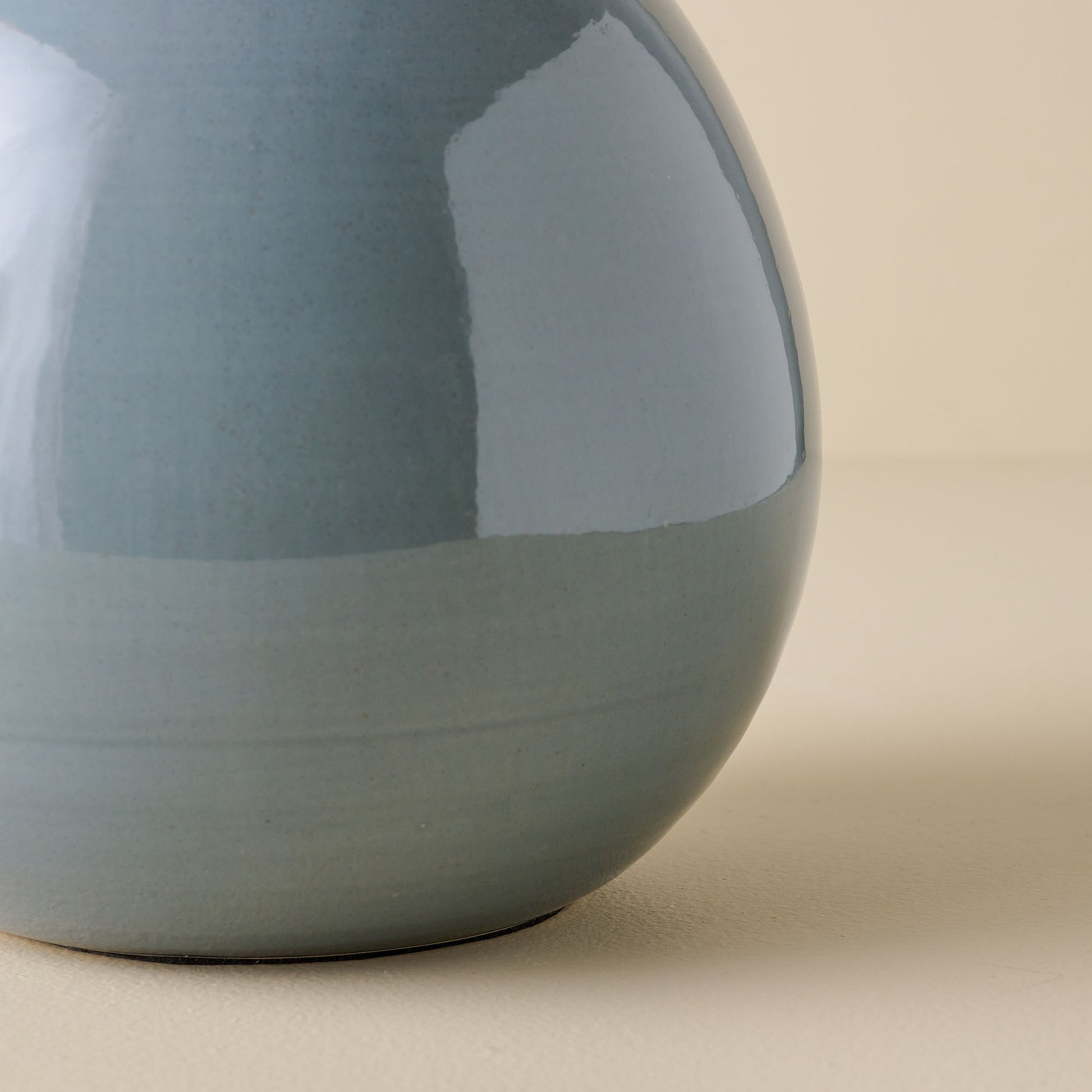 Olivia Table Lamp - Lake Blue close up of base