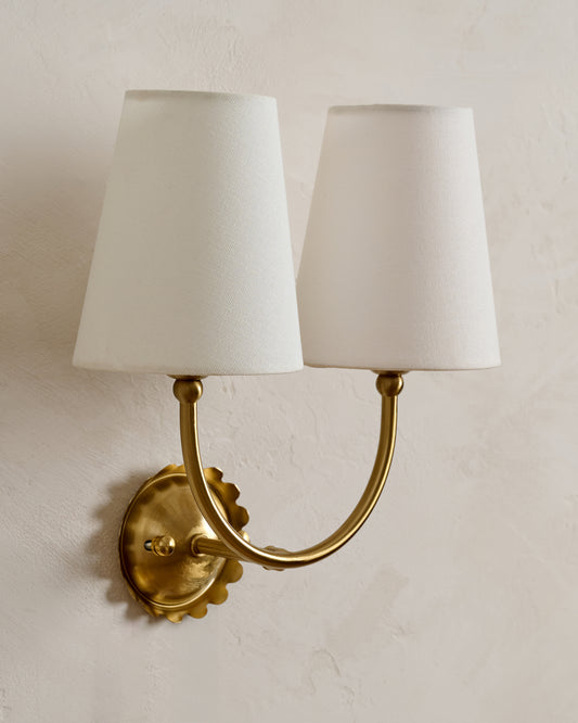 Gemma Antique-Inspired Double Sconce