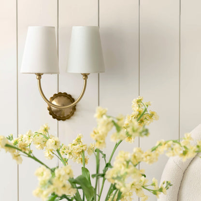 Gemma Antique-Inspired Double Sconce in a room