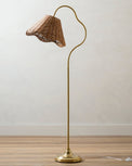 Lucinda Floor Lamp with Woven Shade
