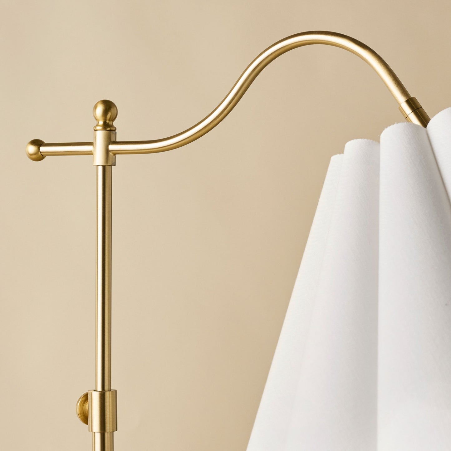 Odette Floor Lamp with Scallop Shade up close