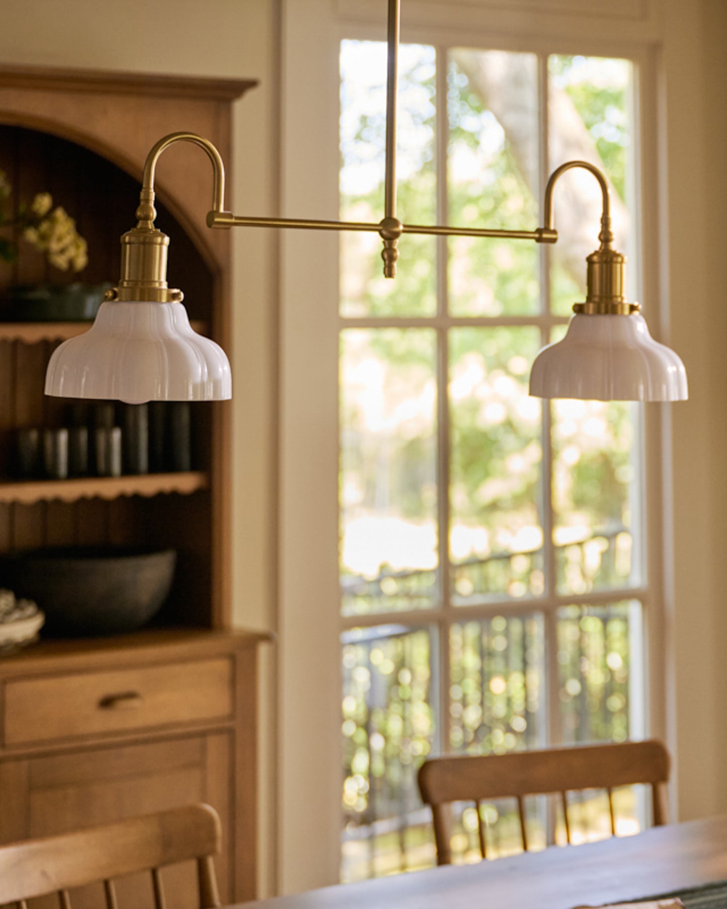 Polly Milk Glass Chandelier