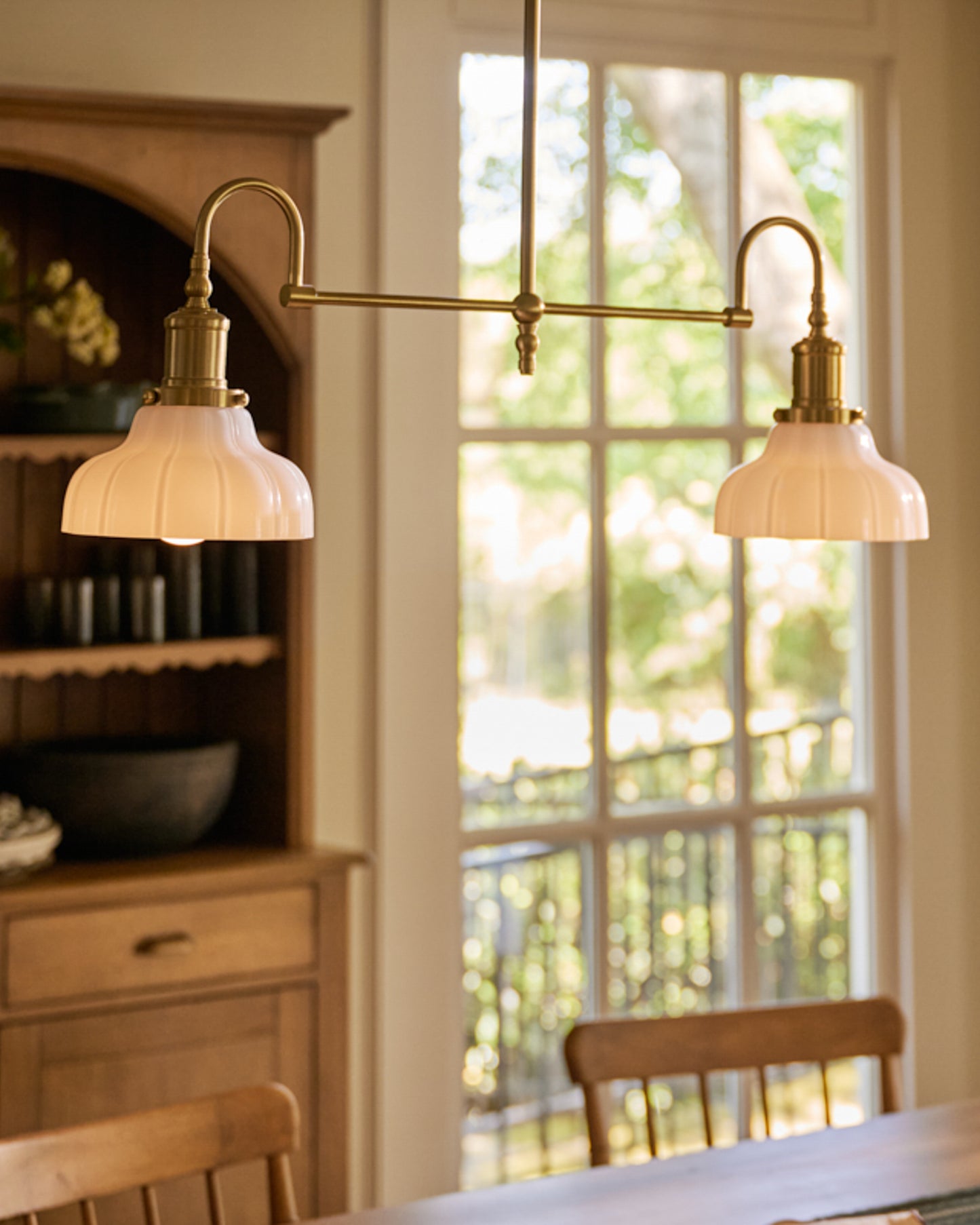 Polly Milk Glass Chandelier