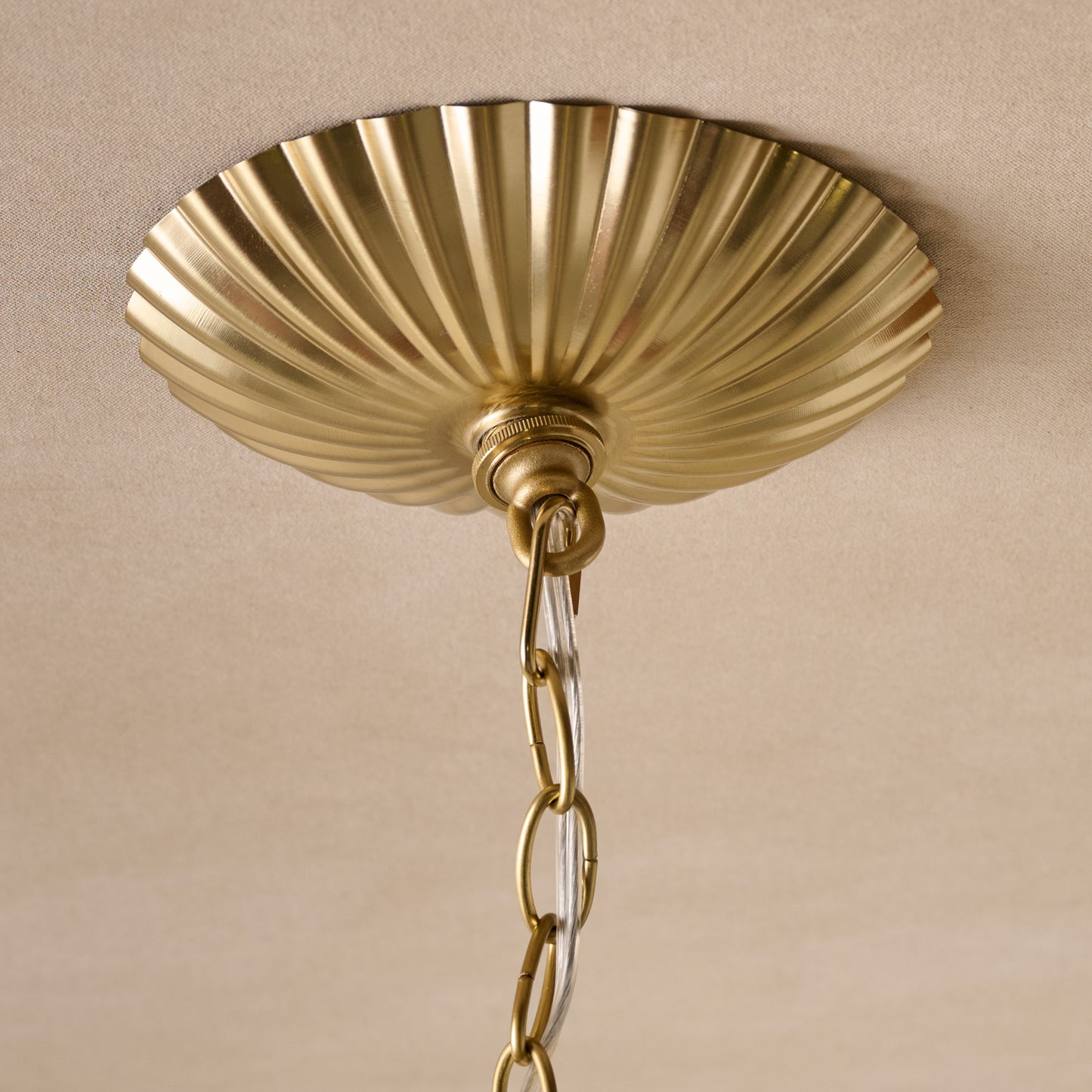 Lucinda Pendant close up of pleating detail