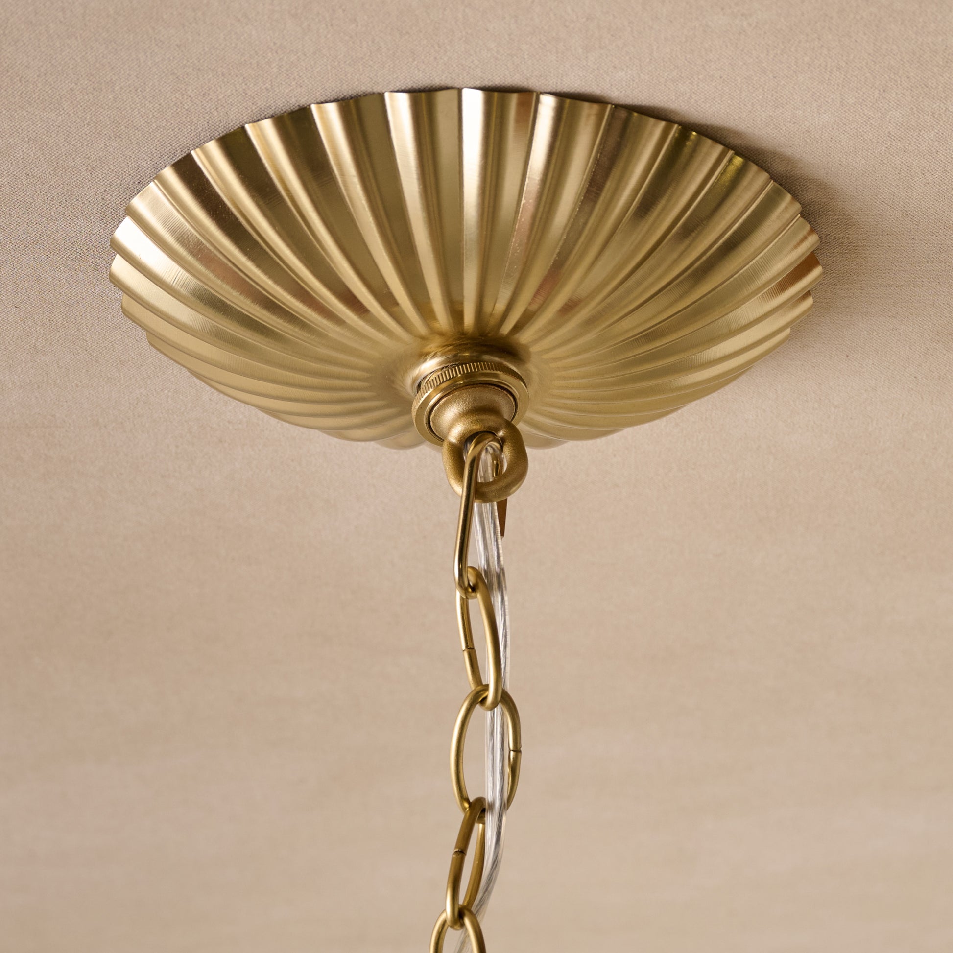 Lucinda Pendant close up of pleating detail