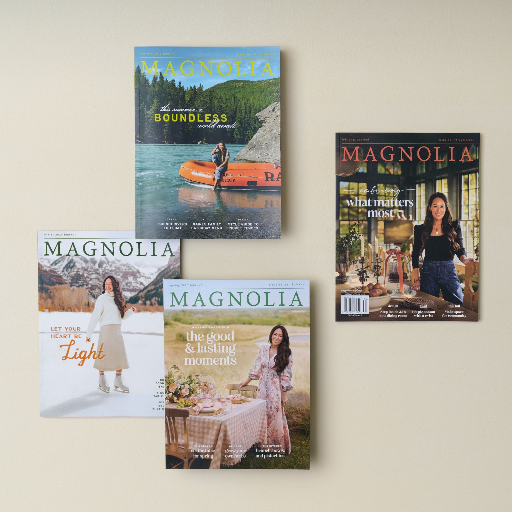 The Magnolia Journal Subscription - last four issues shown